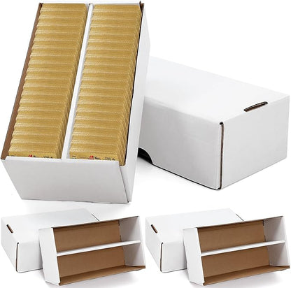Yexiya 2 Pack 1600 Count Trading/Gaming Card Storage Box 2 Row Cardboard by Yexiya