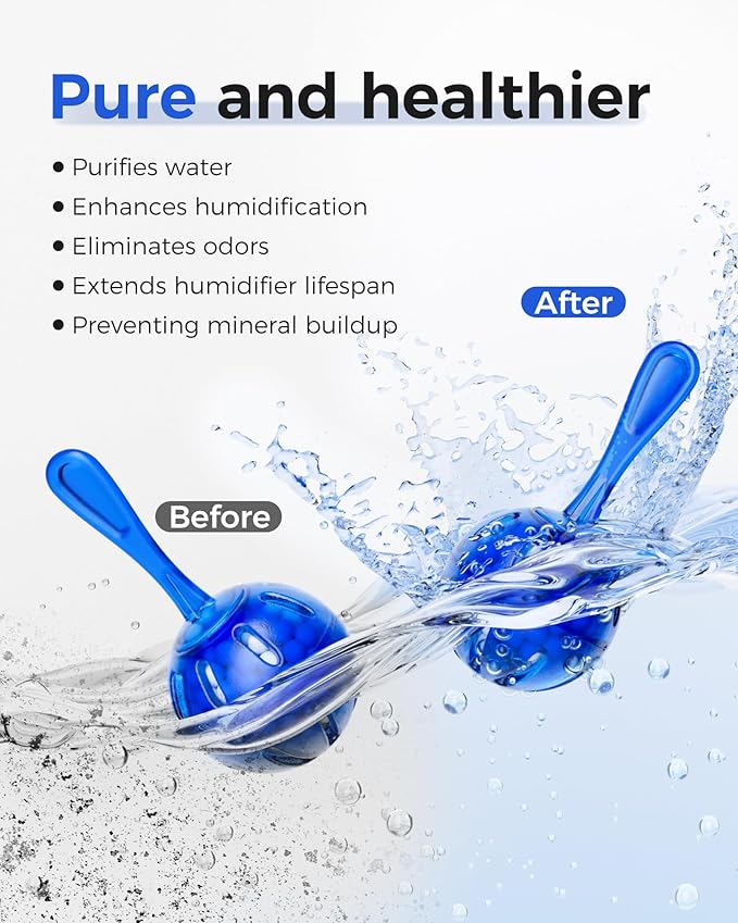ZhenD 16 Pack Humidifier Cleaner Anti-Scale Balls: Stop White Dust, Extend - Image 3
