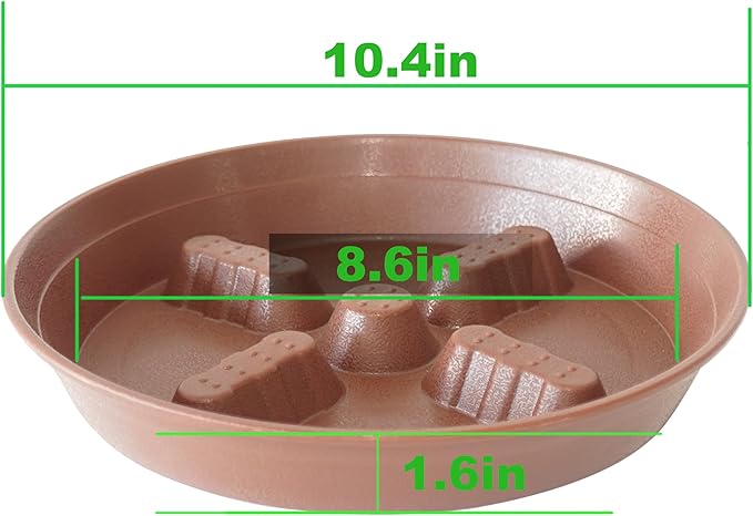 4 Pack Plant Saucer 10 inch, 8 12 14 17 inch, Plant Stand Plastic Plant Saucers - Image 2