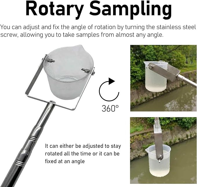 Telescopic Water Sampler Dipper, Ultra Light Rod Plastic Beaker Pendulum Beaker - Image 5