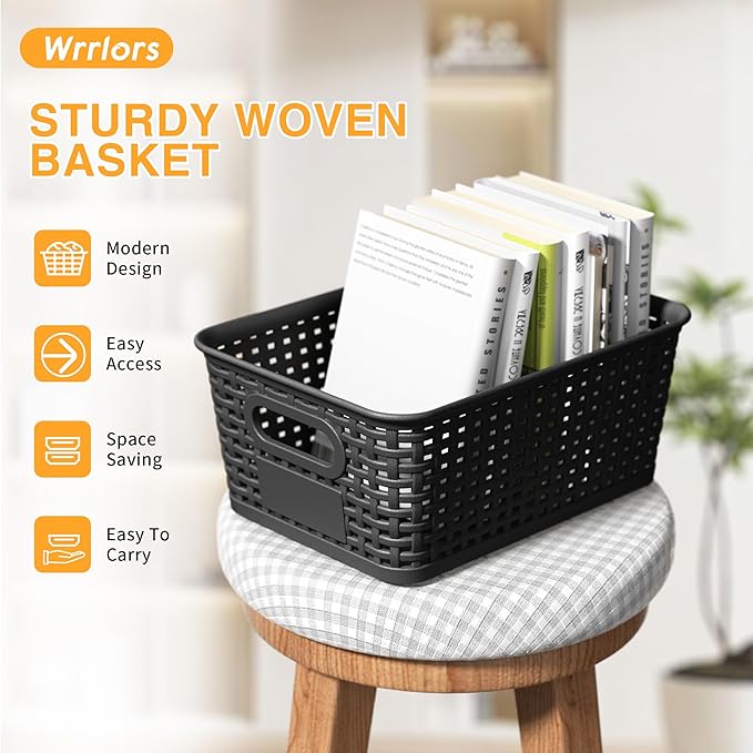 Black Plastic Storage Baskets - Image 6