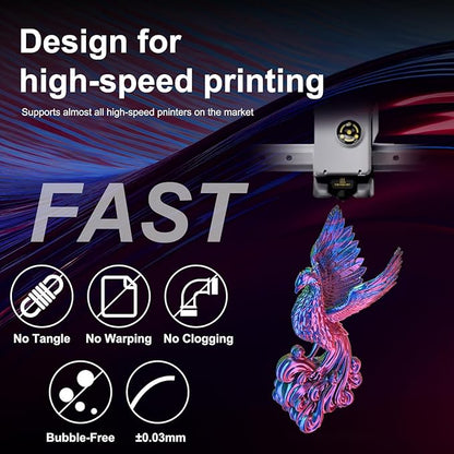 ERYONE Silk Tri Color PLA Filament 3D Printer 1.75mm +/- 0.03mm - Image 4
