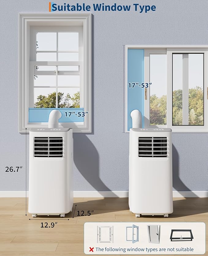 GarveeHome Portable Air Conditioner, Quiet 8000 BTU AC - Image 2