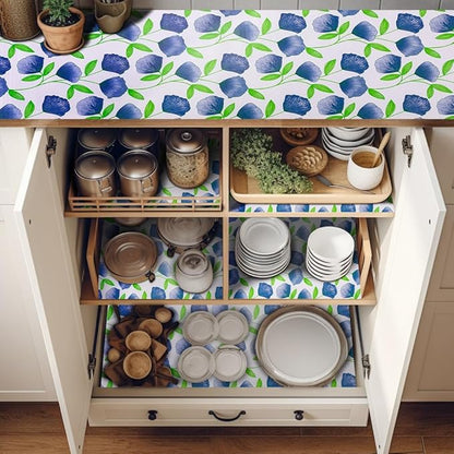 2 Rolls 12" W x 120" L Floral Drawer and Shelf Liner - Image 2
