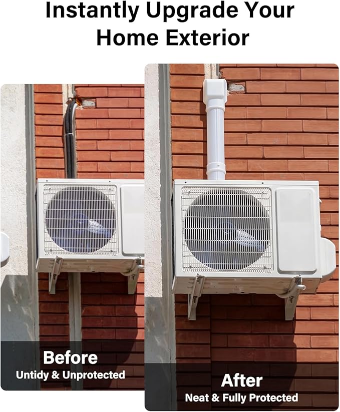 3'' Wall Entry Cover for Ac Lines, Mini Split Lineset Cover for Ductless Air - Image 8