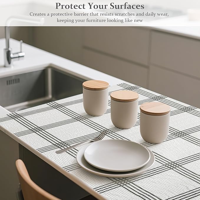 FINNEZ Drawer and Shelf Liner for Kitchen Cabinet Non Adhesive Non Slip 12in x - Image 4
