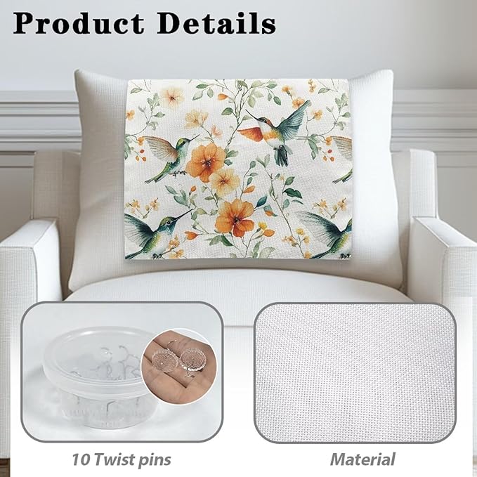 Hummingbird Flower Recliner Headrest Cover Lazy Boy Sofa Headrest Cover No-Slip - Image 5