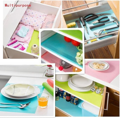 9 Pack Refrigerator Mats, Washable Fridge Mats Liners Easy to Clear Fridge Pads - Image 5