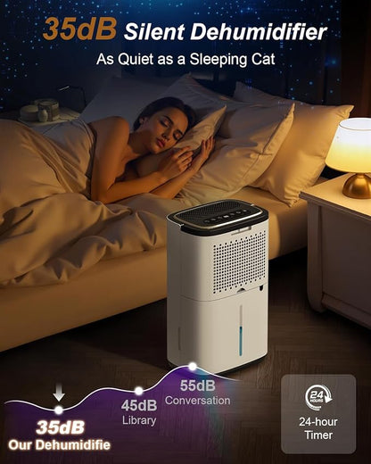 3000 Sq. Ft. Dehumidifier for Basement, 30 Pint Quiet Dehumidifiers for Home - Image 4