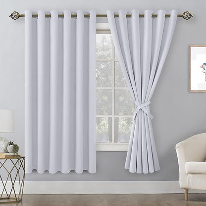 Hiasan Room Darkening Curtains for Bedroom, 70 x 63 Inches - Image 2