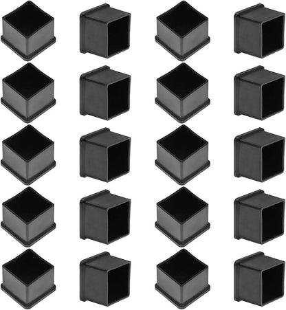 20Pcs Square Furniture Leg Caps 1-3/16" x 1-3/16", Anti-Slip PVC Chair Leg Caps by Bonsicoky