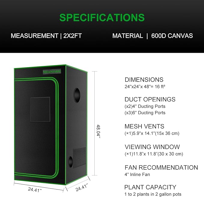 MELONFARM 2x2 Grow Tent - Image 7