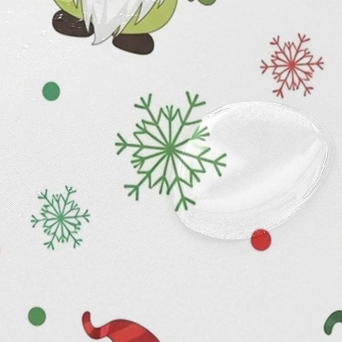 Christmas Gnome White Shower Curtain Liner 72×72 inch - Image 4