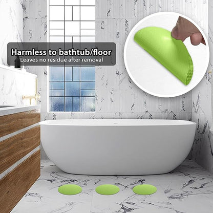 24 PCS Bathtub Non Slip Stickers Green Adhesive Decals Round Shape Anti Slip - Image 2