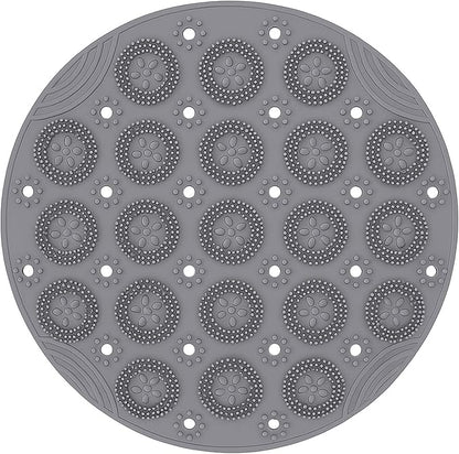 Round Non Slip Shower Mat with Suction Cups 11.8 Inch, Anti Skid PVC Bath Mat by Unknown