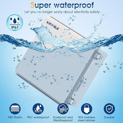 Waterproof Outdoor Project ABS Plastic Junction Box IP67 Weatherproof Dustproof - Image 2