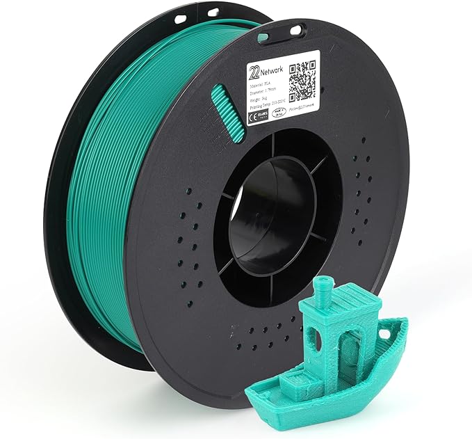 22 Network PLA 3D Printer Filament 1.75mm, 1kg Spool, Dimensional Accuracy by Home
