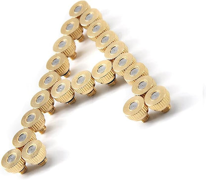Brass Misting Nozzles for Outdoor Cooling System 22 pcs, 0.012" Orifice 10/24 - Image 5