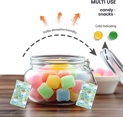 50Pcs 1 Gram Food Safe Desiccant Packs, Silica Gel Packets, Indicating - Image 5