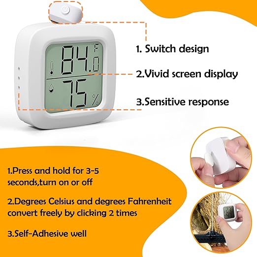 2 PCS Reptile Thermometer and Humidity Gauge - Image 3