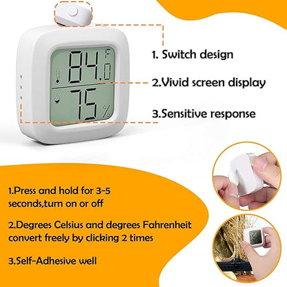 2 PCS Reptile Thermometer and Humidity Gauge - Image 3