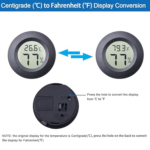 2pcs Mini Hygrometer Thermometer Indoor Outdoor Round Humidity Meter - Image 3