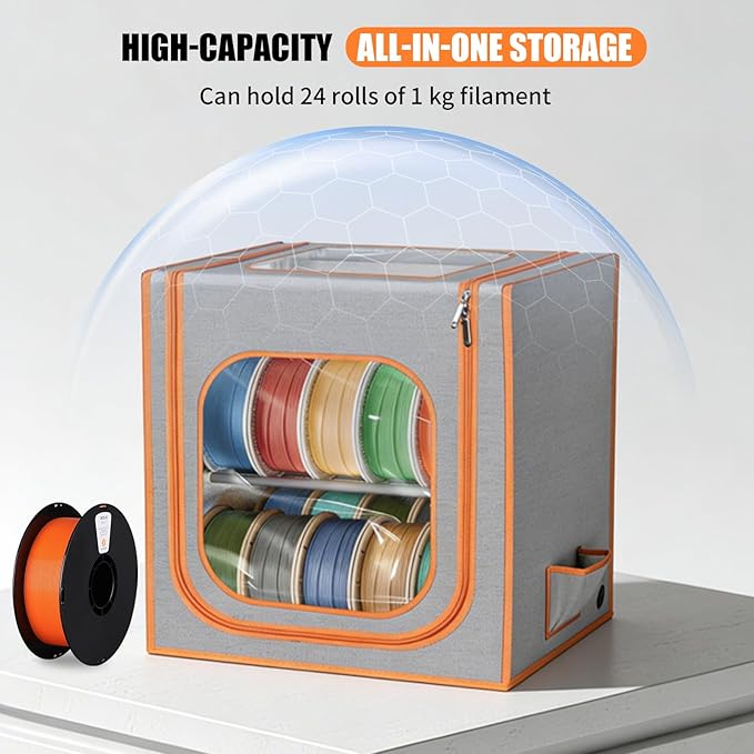 3D Printer Filament Storage Box- 2 Tiers Metal Filament Storage Rack - Image 3