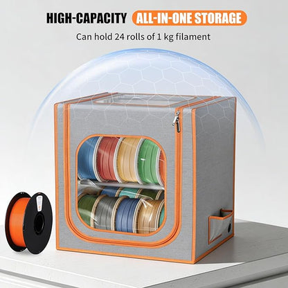 3D Printer Filament Storage Box- 2 Tiers Metal Filament Storage Rack - Image 3