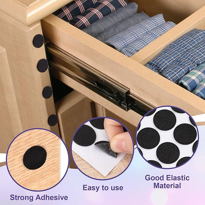456 Pcs Small Felt Furniture Pads, Self-Adhesive EVA Foam Dot Circles, Round - Image 4