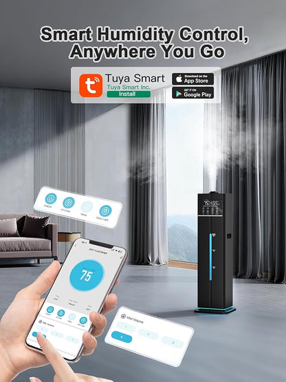 9L/2.4Gal Smart Cool Mist Humidifier, Top Fill Quiet Humidifier Large Room - Image 2