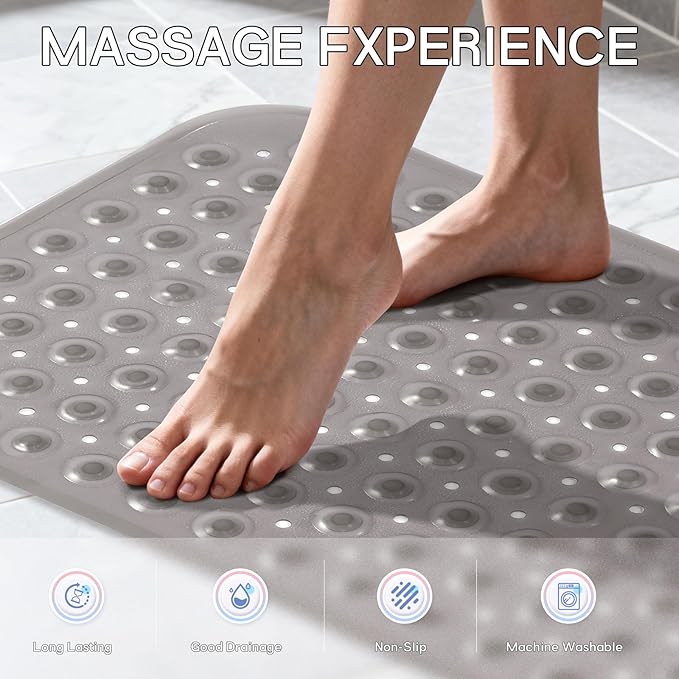 Anti-Slip Bathtub Shower mat, 27.5×14.5（Approximately 70×37cm） inch Soft - Image 5