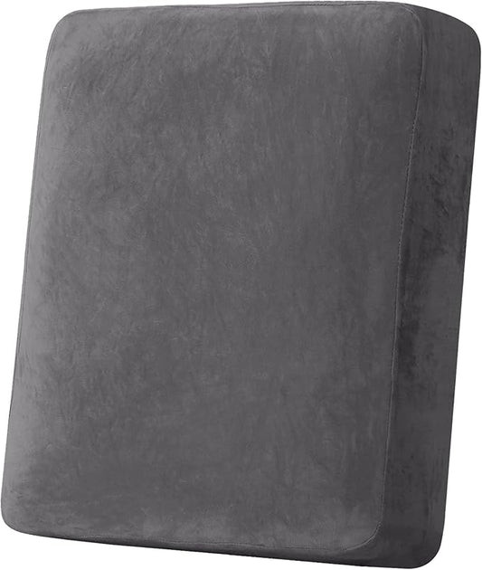 H.VERSAILTEX Velvet Stretch Couch Cushion Cover Plush Cushion Slipcover by HVERSAILTEX