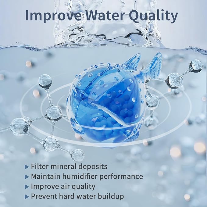 Humidifier Cleaning Fish: 12 Packs Humidifier Tank Cleaner Ball Compatible - Image 3