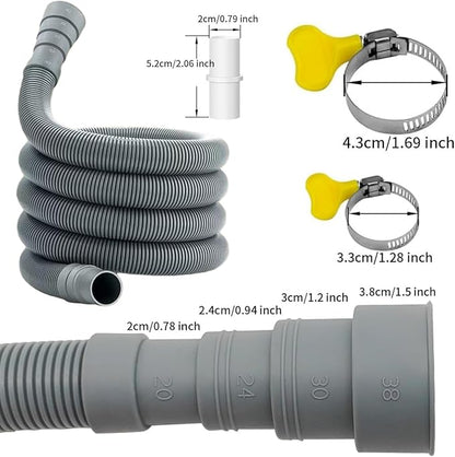 Universal Washing Machine Drain Hose Kit, 10FT Extra Long - Image 2