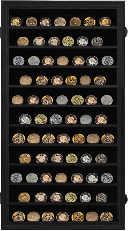 Jinchuan Military Challenge Coin Display Case Lockable Cabinet Holder Shadow Box - Image 8