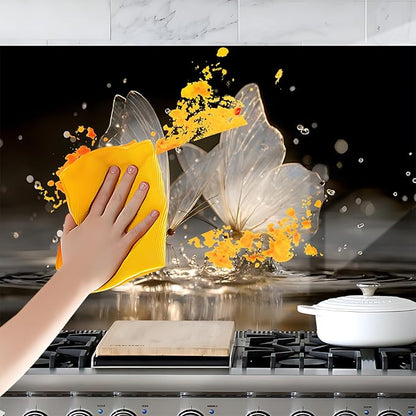 NYZE Kitchen Backsplash Stickers Waterproof Stove Backsplash Protector - Image 6