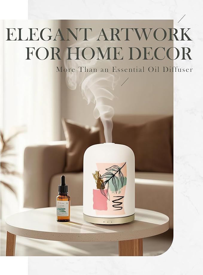 Essential Oil Diffuser with Handmade Ceramic Cover, 110ML Aromatherapy Diffuser - Image 6