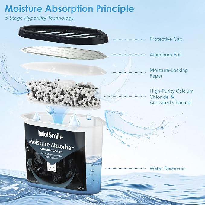 Moisture Absorbers, Efficient Activated Charcoal Humidity Absorber ＆ Odor - Image 5