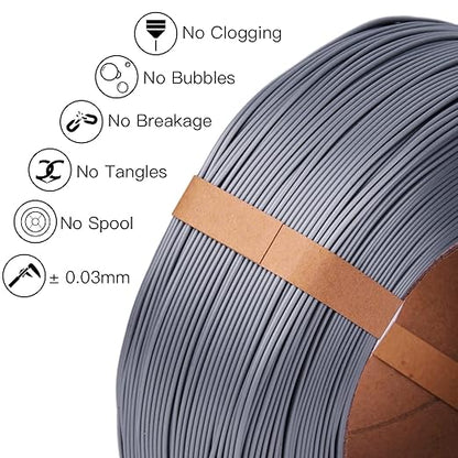 Inland V2 PLA PRO 3D Printer Filament Refill, 1.75mm Spooless Filament - Image 3