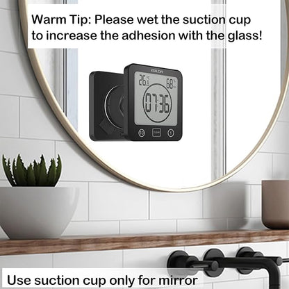 Waterproof Bathroom Wall Clock and Timer, Digital Water Resistant Hanging Timer - Image 2
