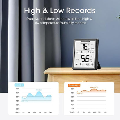 DOQAUS Upgraded Digital Hygrometer Room Thermometer Indoor, Humidity Meter - Image 6