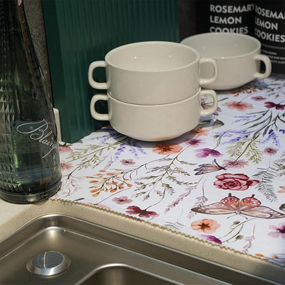 Floral Shelf and Drawer Liner for Kitchen Cabinets, 12IN x 20FT Non-Adhesive - Image 7
