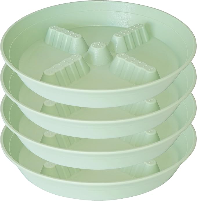 4 Pack Plant Saucer 10 inch, 8 12 14 17 inch, Plant Stand Plastic Plant Saucers by Unknown