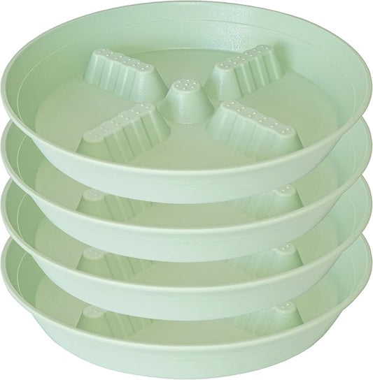 4 Pack Plant Saucer 8 inch, 10 12 14 17 inch, Plant Stand Plastic Plant Saucers by Unknown