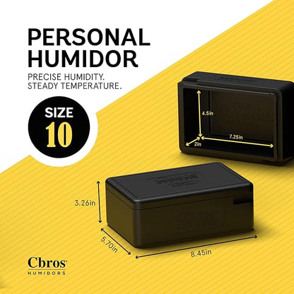Cbros humidor 69% Two- Way Humidity Control Box Powered by Boveda, Moisture - Image 4