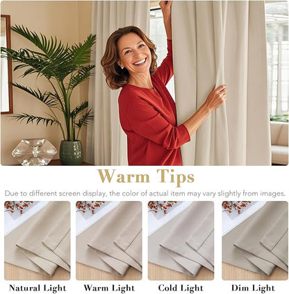 H.VERSAILTEX Blackout Curtains Thermal Insulated Window Treatment Panels Room - Image 3