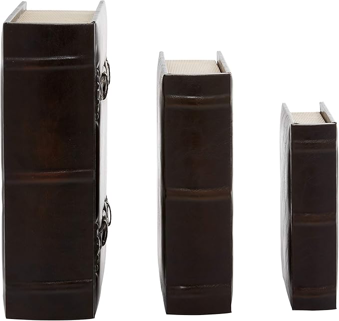 Deco 79 Wooden Decorative Box Faux Storage Book Book Shaped Boxes - Image 4