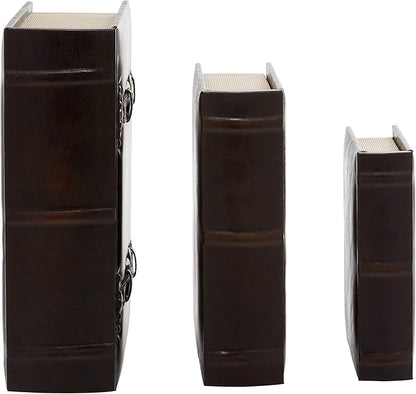 Deco 79 Wooden Decorative Box Faux Storage Book Book Shaped Boxes - Image 4