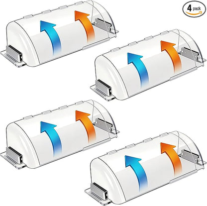 Adjustable Air Vent Deflectors, 4 Pack Widen Magnetic Heat and Vent Deflector by SOUL+LINK