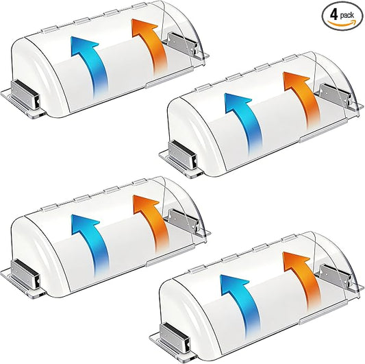 Adjustable Air Vent Deflectors, 4 Pack Widen Magnetic Heat and Vent Deflector by SOUL+LINK